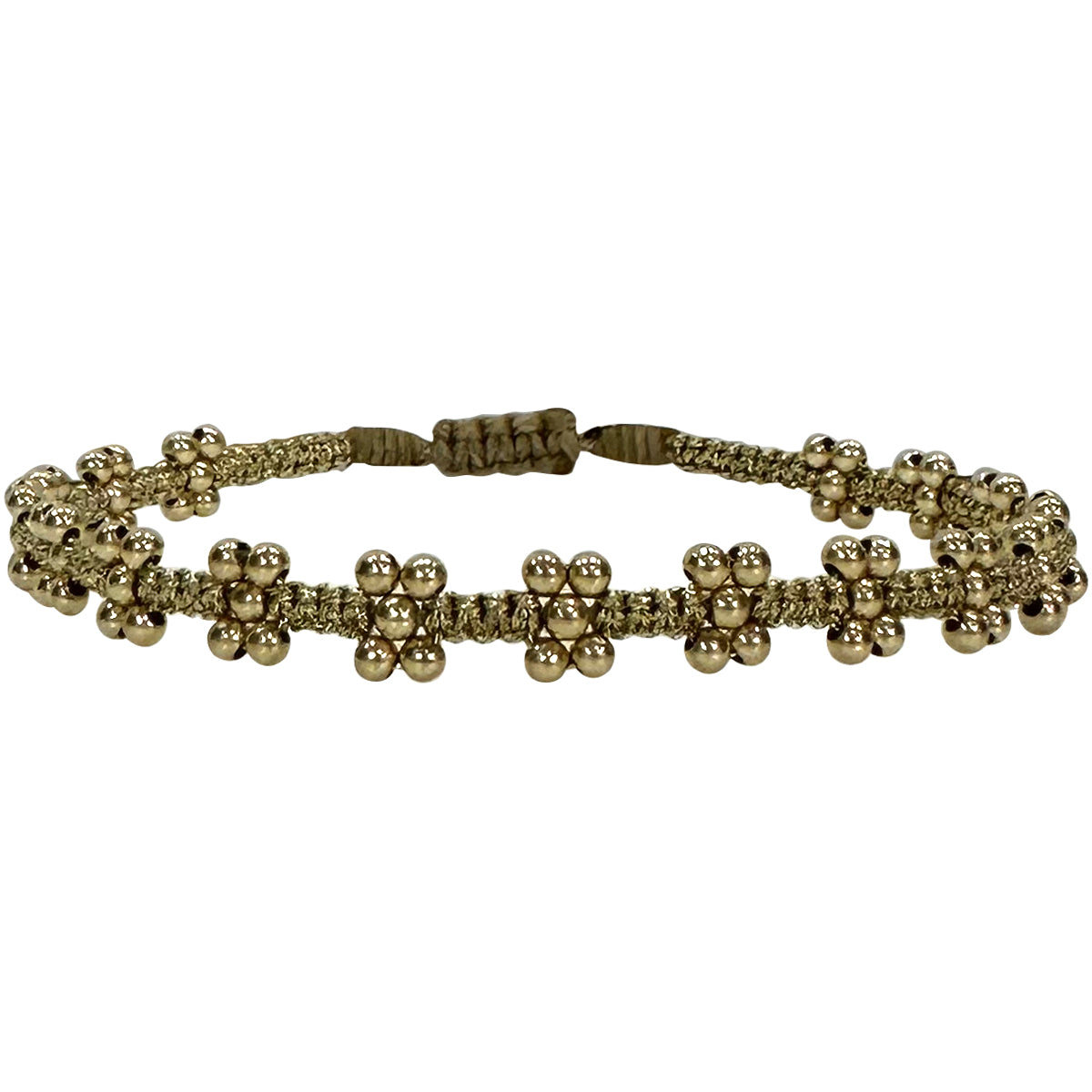 Handmade Trevol Bracelet In Gold Tones