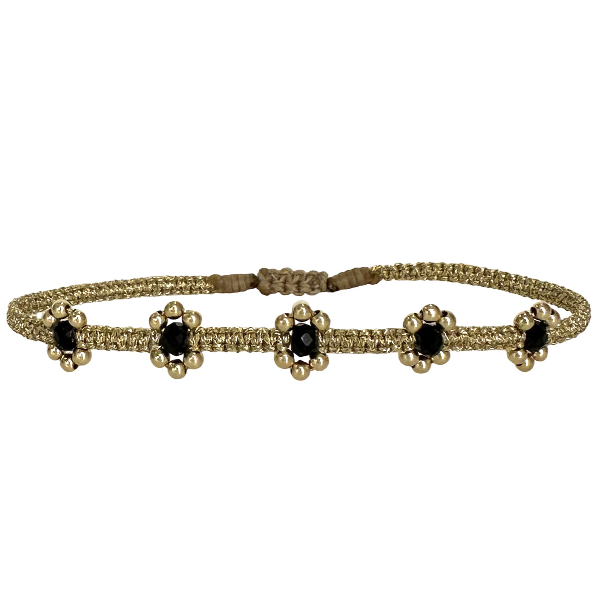 Lilac Handmade Bracelet with Gold-Filled Beads featuring Spinel Semi-Precious Stones